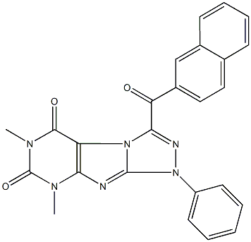 6,8-dimethyl-3-(2-naphthoyl)-1-phenyl-1H-[1,2,4]triazolo[3,4-f]purine-5,7(6H,8H)-dione 结构式