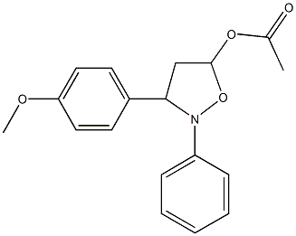 3-(4-methoxyphenyl)-2-phenyl-5-isoxazolidinyl acetate 结构式