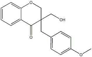 3-(hydroxymethyl)-3-(4-methoxybenzyl)-2,3-dihydro-4H-chromen-4-one 结构式