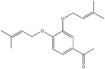 1-{3,4-bis[(3-methyl-2-butenyl)oxy]phenyl}ethanone 结构式