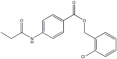 2-chlorobenzyl 4-(propionylamino)benzoate 结构式