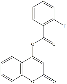 2-oxo-2H-chromen-4-yl 2-fluorobenzoate 结构式