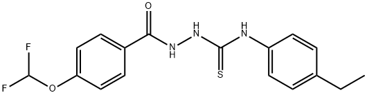 2-[4-(difluoromethoxy)benzoyl]-N-(4-ethylphenyl)hydrazinecarbothioamide 结构式
