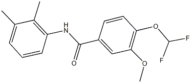 4-(difluoromethoxy)-N-(2,3-dimethylphenyl)-3-methoxybenzamide 结构式