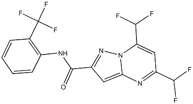 5,7-bis(difluoromethyl)-N-[2-(trifluoromethyl)phenyl]pyrazolo[1,5-a]pyrimidine-2-carboxamide 结构式