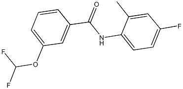 3-(difluoromethoxy)-N-(4-fluoro-2-methylphenyl)benzamide 结构式