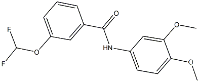 3-(difluoromethoxy)-N-(3,4-dimethoxyphenyl)benzamide 结构式