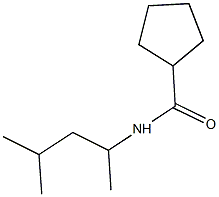 N-(1,3-dimethylbutyl)cyclopentanecarboxamide 结构式