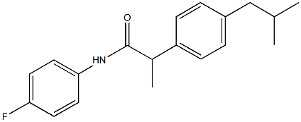 N-(4-fluorophenyl)-2-(4-isobutylphenyl)propanamide 结构式