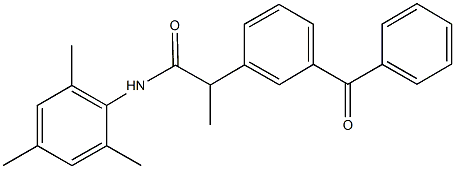 2-(3-benzoylphenyl)-N-mesitylpropanamide 结构式