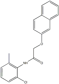 N-(2-chloro-6-methylphenyl)-2-(2-naphthyloxy)acetamide 结构式