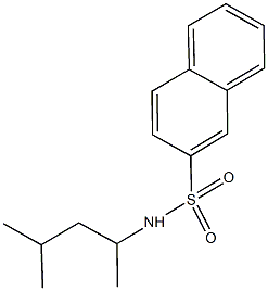 N-(1,3-dimethylbutyl)-2-naphthalenesulfonamide 结构式