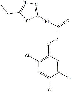 N-[5-(methylsulfanyl)-1,3,4-thiadiazol-2-yl]-2-(2,4,5-trichlorophenoxy)acetamide 结构式