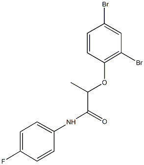 2-(2,4-dibromophenoxy)-N-(4-fluorophenyl)propanamide 结构式