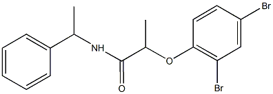 2-(2,4-dibromophenoxy)-N-(1-phenylethyl)propanamide 结构式