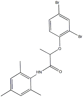 2-(2,4-dibromophenoxy)-N-mesitylpropanamide 结构式