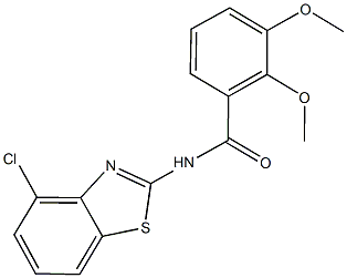 N-(4-chloro-1,3-benzothiazol-2-yl)-2,3-dimethoxybenzamide 结构式