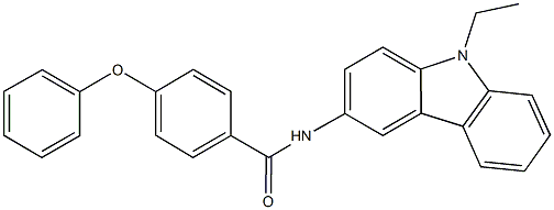 N-(9-ethyl-9H-carbazol-3-yl)-4-phenoxybenzamide 结构式