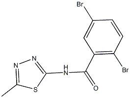 2,5-dibromo-N-(5-methyl-1,3,4-thiadiazol-2-yl)benzamide 结构式