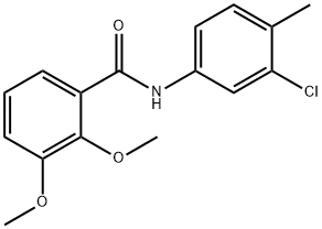 N-(3-chloro-4-methylphenyl)-2,3-dimethoxybenzamide 结构式