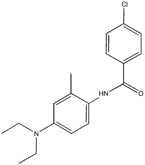 4-chloro-N-[4-(diethylamino)-2-methylphenyl]benzamide 结构式