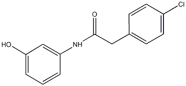 2-(4-chlorophenyl)-N-(3-hydroxyphenyl)acetamide 结构式