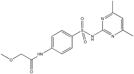 N-(4-{[(4,6-dimethyl-2-pyrimidinyl)amino]sulfonyl}phenyl)-2-methoxyacetamide 结构式