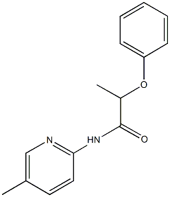 N-(5-methyl-2-pyridinyl)-2-phenoxypropanamide 结构式