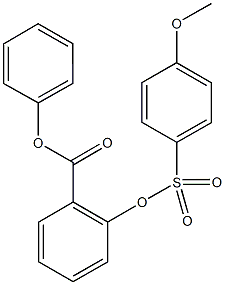 phenyl2-{[(4-methoxyphenyl)sulfonyl]oxy}benzoate 结构式