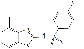 4-methoxy-N-(4-methyl-1,3-benzothiazol-2-yl)benzenesulfonamide 结构式