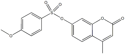 4-methyl-2-oxo-2H-chromen-7-yl4-methoxybenzenesulfonate 结构式