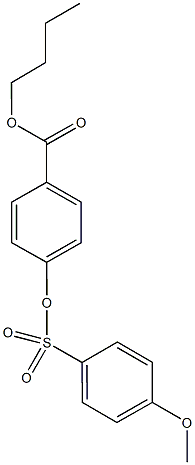 butyl4-{[(4-methoxyphenyl)sulfonyl]oxy}benzoate 结构式