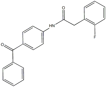 N-(4-benzoylphenyl)-2-(2-fluorophenyl)acetamide 结构式