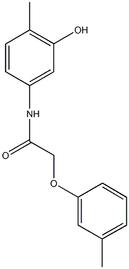 N-(3-hydroxy-4-methylphenyl)-2-(3-methylphenoxy)acetamide 结构式