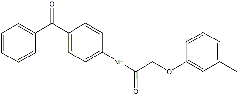 N-(4-benzoylphenyl)-2-(3-methylphenoxy)acetamide 结构式