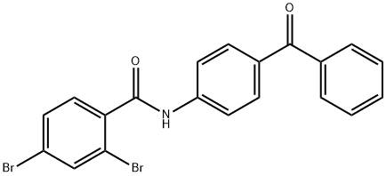 N-(4-benzoylphenyl)-2,4-dibromobenzamide 结构式