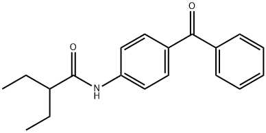 N-(4-benzoylphenyl)-2-ethylbutanamide 结构式