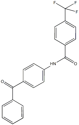 N-(4-benzoylphenyl)-4-(trifluoromethyl)benzamide 结构式