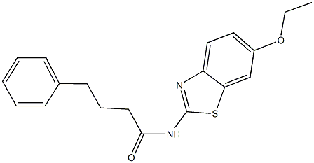 N-(6-ethoxy-1,3-benzothiazol-2-yl)-4-phenylbutanamide 结构式