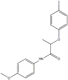 N-(4-methoxyphenyl)-2-(4-methylphenoxy)propanamide 结构式