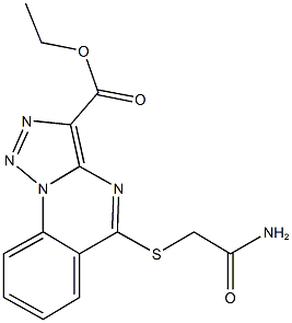 ethyl 5-[(2-amino-2-oxoethyl)sulfanyl][1,2,3]triazolo[1,5-a]quinazoline-3-carboxylate 结构式