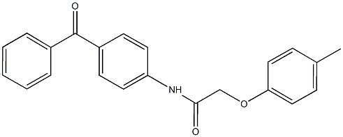 N-(4-benzoylphenyl)-2-(4-methylphenoxy)acetamide 结构式