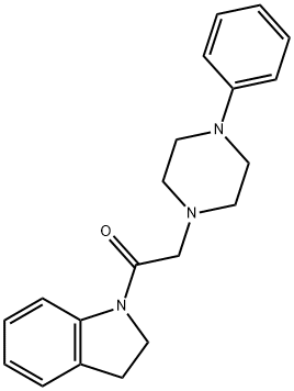 1-[(4-phenyl-1-piperazinyl)acetyl]indoline 结构式