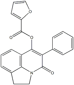 4-oxo-5-phenyl-1,2-dihydro-4H-pyrrolo[3,2,1-ij]quinolin-6-yl 2-furoate 结构式