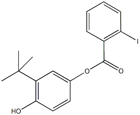 3-tert-butyl-4-hydroxyphenyl 2-iodobenzoate 结构式