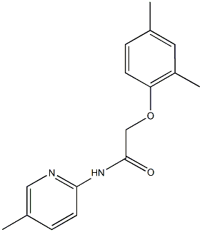 2-(2,4-dimethylphenoxy)-N-(5-methyl-2-pyridinyl)acetamide 结构式