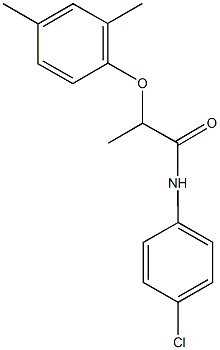 N-(4-chlorophenyl)-2-(2,4-dimethylphenoxy)propanamide 结构式