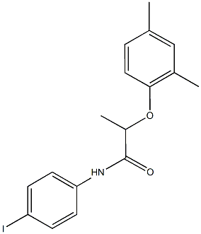 2-(2,4-dimethylphenoxy)-N-(4-iodophenyl)propanamide 结构式