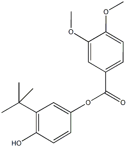 3-tert-butyl-4-hydroxyphenyl 3,4-dimethoxybenzoate 结构式