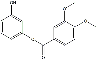 3-hydroxyphenyl 3,4-dimethoxybenzoate 结构式